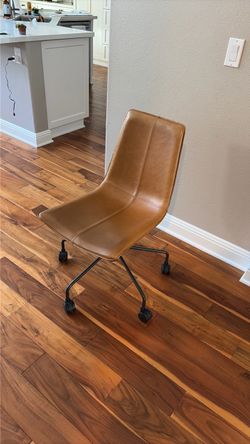 West Elm Swivel Leather Office Chair