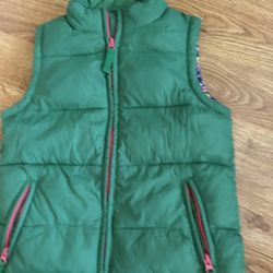Mini Boden Girls Green Puffer Vest 7-8 Years 