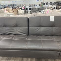 Black Leather Lounger