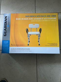 New Guardian Bath Bench with Back and Arms