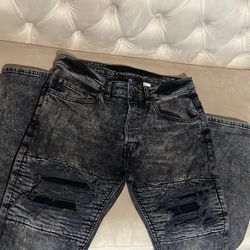 Dark Black Jeans Size 33/32