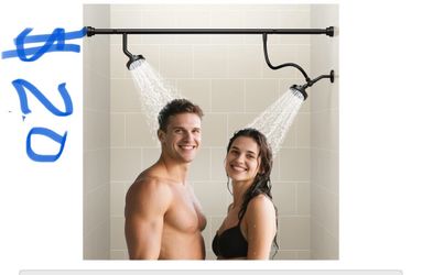 Dual Shower Head Extension Bar System
