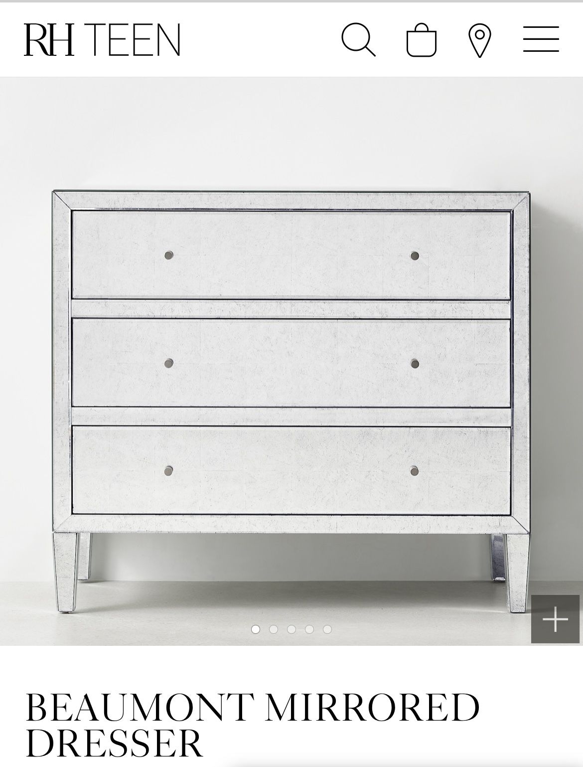 RH Teen Beaumont Mirrored Dresser