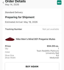 Nike Mind 001 Slides University Red