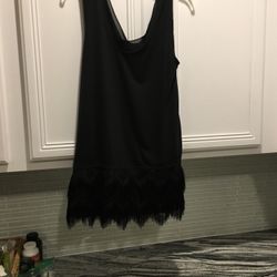 Banana Republic Black Dressy Top Size Medium- Or Mini Black Dress