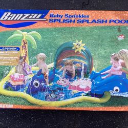 Banzai baby and toddler sprinkles Splish Splash Pool  NEW