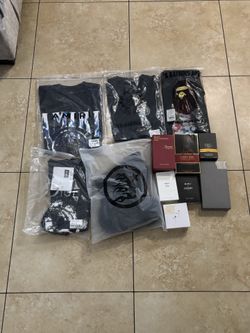 Designer clothes bape, amiri, hellstar shorts, Dior, chrome hearts and cologne
