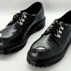 NEW - Dr. Martens  Crocodile 1461 Bex Steel Toe leather shoes