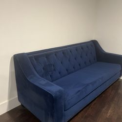 Sofá Custom Upholster In Navy Blue