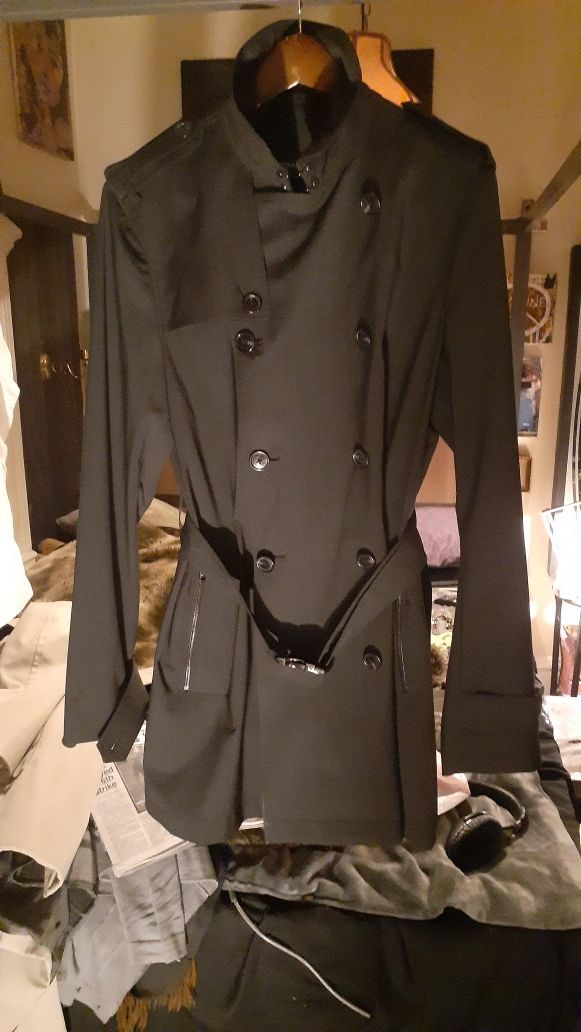 Mens michael kors black trench