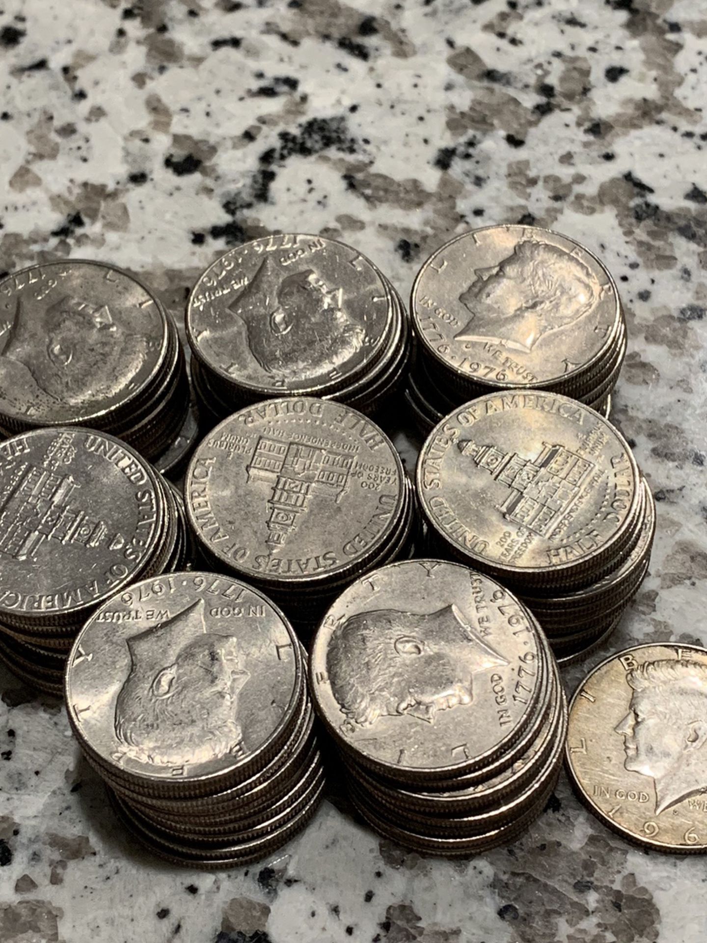 (78) Bicentennial Kennedy Half Dollars + (1) 1969 Kennedy Half (40% Silver)