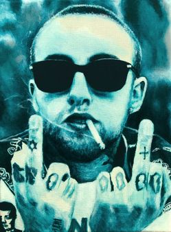 22x28” Mac Miller poster of my painting