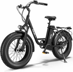 Hiboy EX6 Electric Bike for Adults, 500W, 25 MPH, 48V, 20" Fat Tire Ebike 14.5Ah Removable Rechargeable Battery, Shimano 7-Speed Gear Shifting, Front