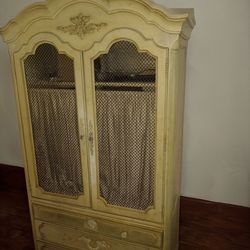 vintage French Provincial style armoire, hutch