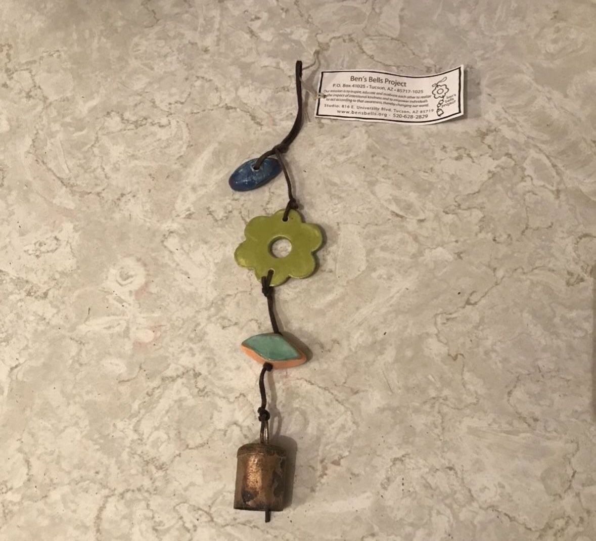 Collectsble Ben’s Bell Co Project Vibrant Ceramic Flower Mini Bell Wind Chime Ornament