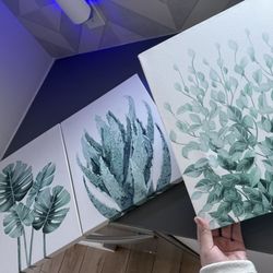 Set Of 3 Paintings Medium Size 