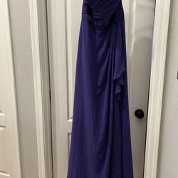 Bill Levkoff Purple Strapless Formal Bridesmaid Dress for Sale in