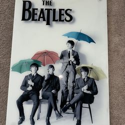 The Beatles glass poster 36x24