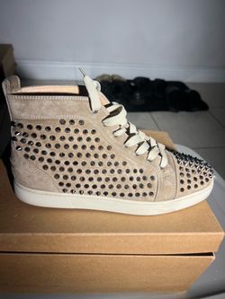 Christian Louboutin Spiked Suede High-Top Red Bottoms