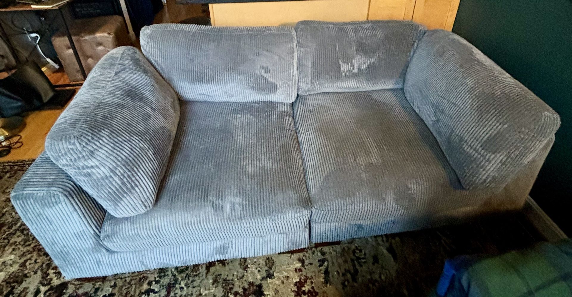 Grey Corduroy Couch