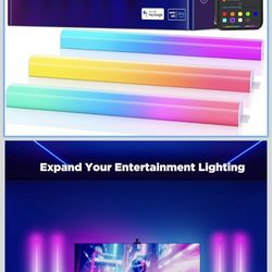 Govee Glide Wall Lights, RGBIC LED Light, Smart Gaming Light Compatible with SmartThings, RGB Lights Bar, LED Wall Lights for Bedroom, 2 Panels Set (3