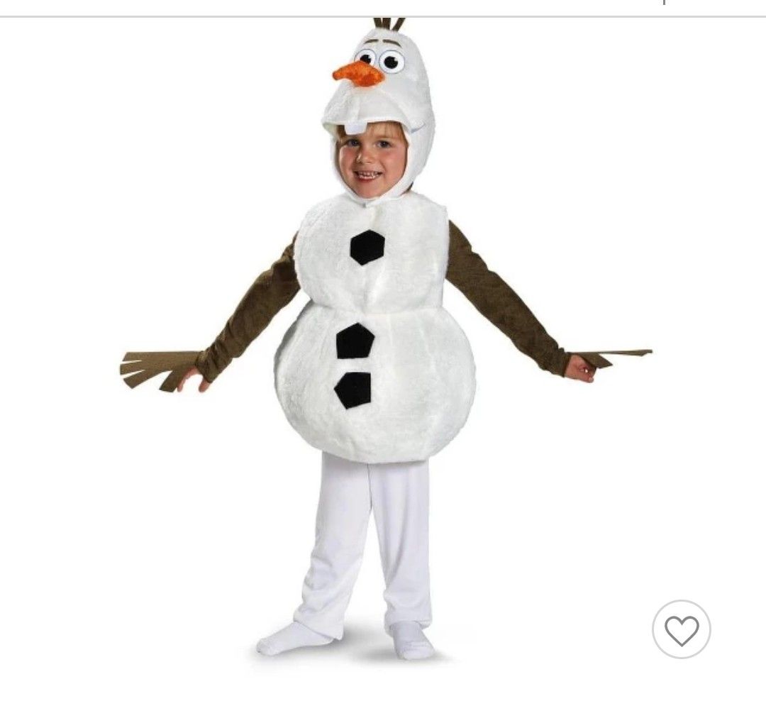 Olaf Halloween costume, new condition, Disney store brand