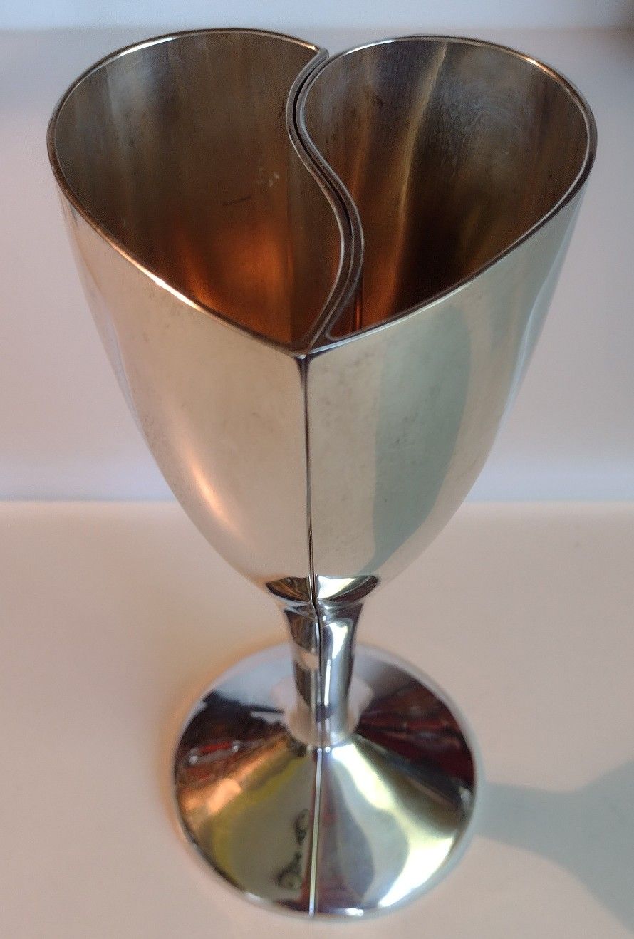 Lenox Split Heart Champagne/Wine Wedding Goblets