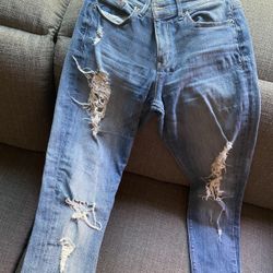 Express Ripped Boyfriend Fit Jeans