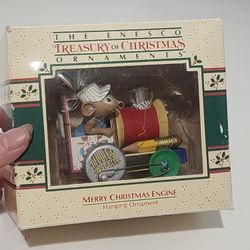 Enesco Merry Christmas Engine Christmas Ornament BNIB 