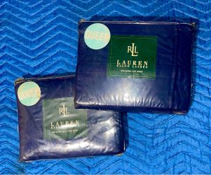 Ralph Lauren  Bed Sheet Set (Navy) - Queen Size (NEW)