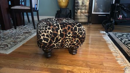 Animal print ottoman