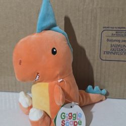Gigglescape Orange Dinosaur Plush
