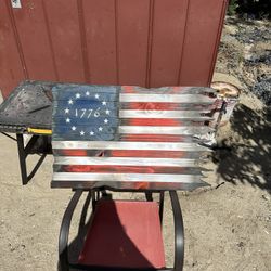 Homemade Rustic American Flag 1776