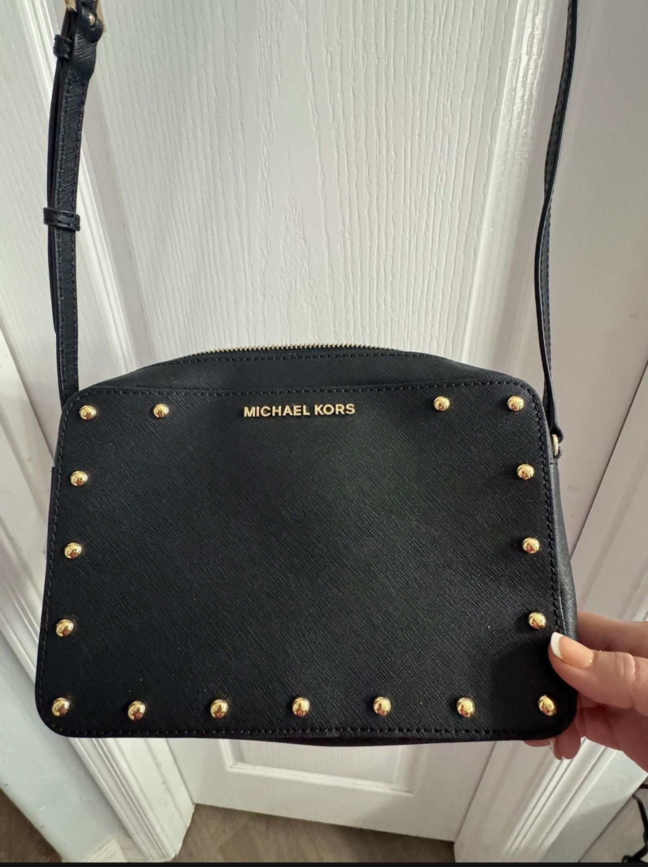 Michael Kors Black Studded Crossbody π