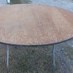 Solid Wood And Metal Big Table
