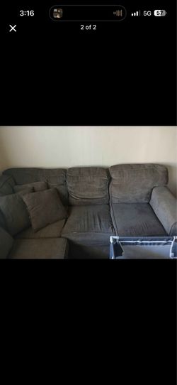 Grey sectional couch