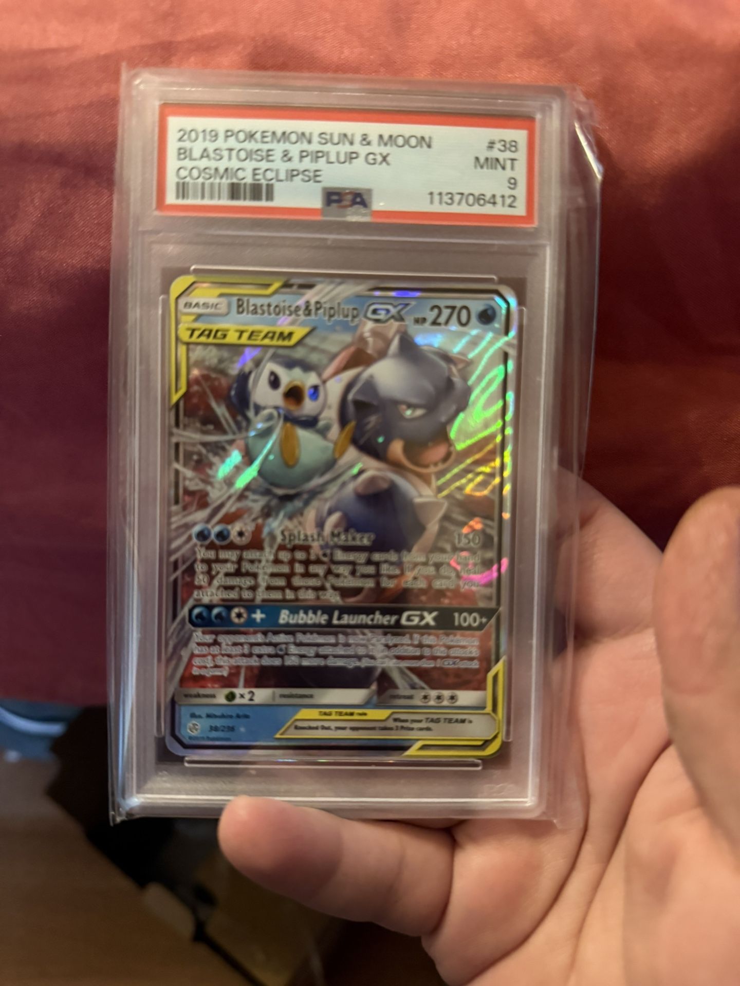 Blastoise & Piplup GX PSA9