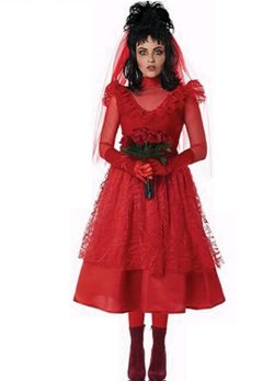 Lydia Deets-Beetlejuice "Bride From Hell" Women's Costume Sz Large (10-12)