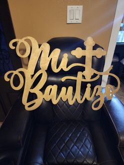 Mi bautizo wood sign