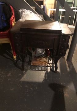 Old vintage sewing machine