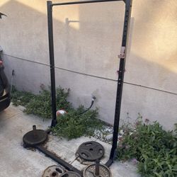 Squat Rack with Weights