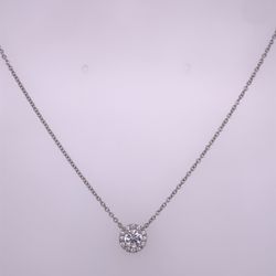 Tiffany & Co Platinum Diamond Soleste Pendant Necklace 0.32TCW