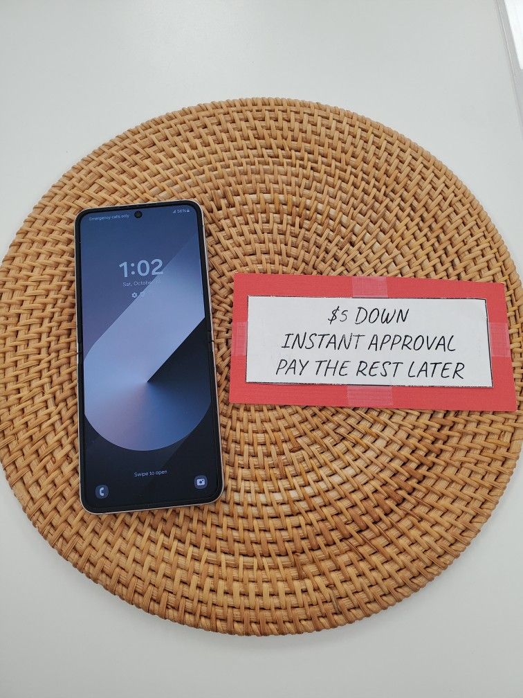 ๐ฑ Samsung Galaxy Z Flip 6 โ Only $1 Down Today! Big Discount with $300 OFF and 1-Year Coverage