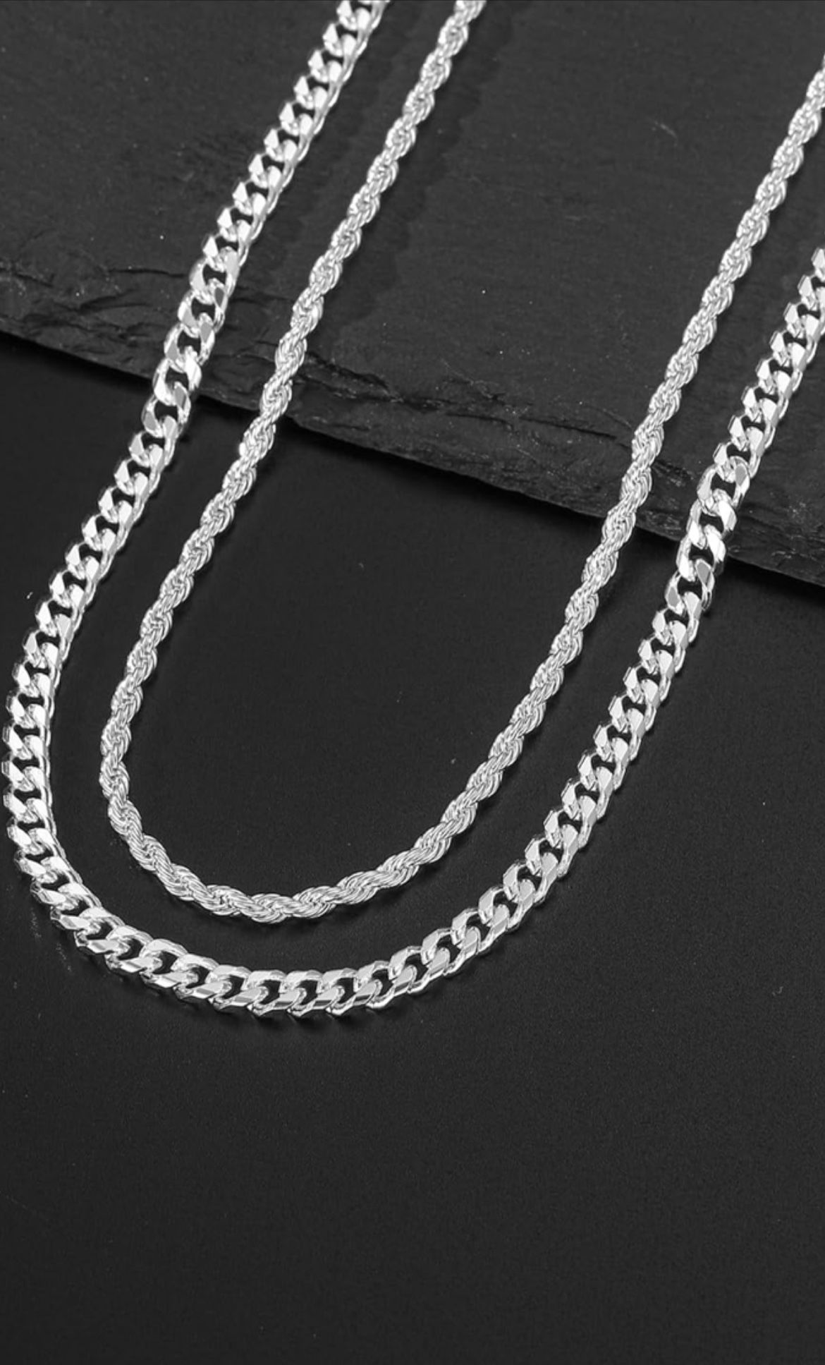 Sterling silver chains 18 inch and 22 inch $35 each are both for 60