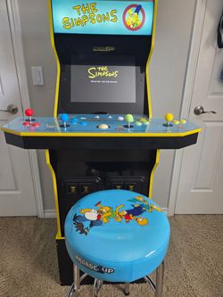 Arcade1Up The Simpsons 4-Player Arcade Machine + Matching Stool