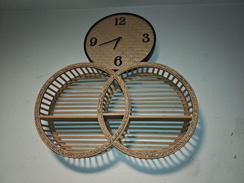 Shelf And Clock