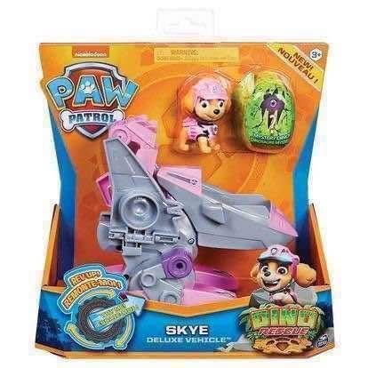 Brand New Paw Patrol Dino Rescue Skye’s Deluxe Rev Up Vehicle with Mystery Dinosaur Figure