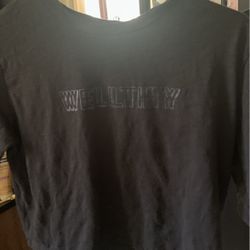 Black WELLTHY crop Top