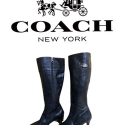COACH Leather Black Heels