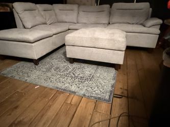 Grey sectional couch